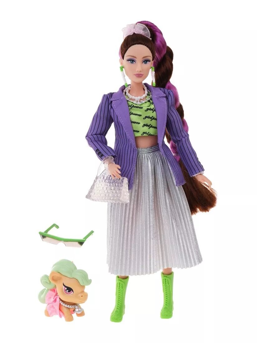 Кукла Модница, для девочки, в комплекте 8 предметов