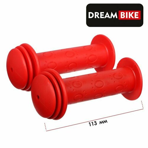 фото Грипсы dream bike, 113 мм, цвет красный (комплект из 10 шт)