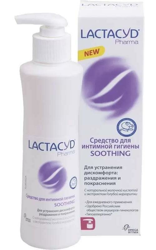 Лактацид Фарма, средство для ежедневной интимной гигиены смягчающее, 250 мл