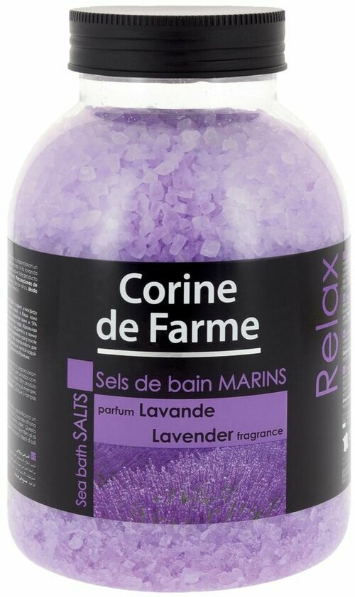 Соль для ванн Corine de Farme морская Лаванда 1.3кг х2шт