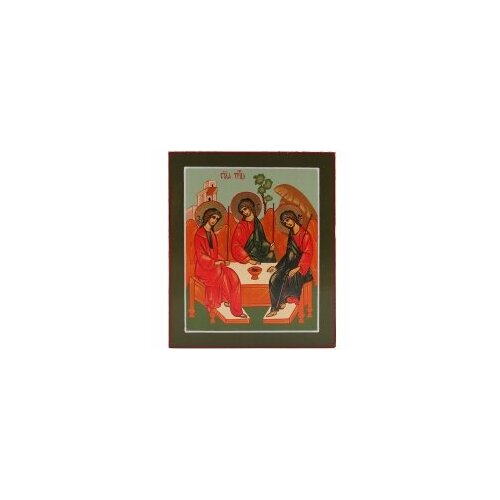 икона живописная троица св 26х31 62780 Икона живописная Троица Св. 10х12 #159948
