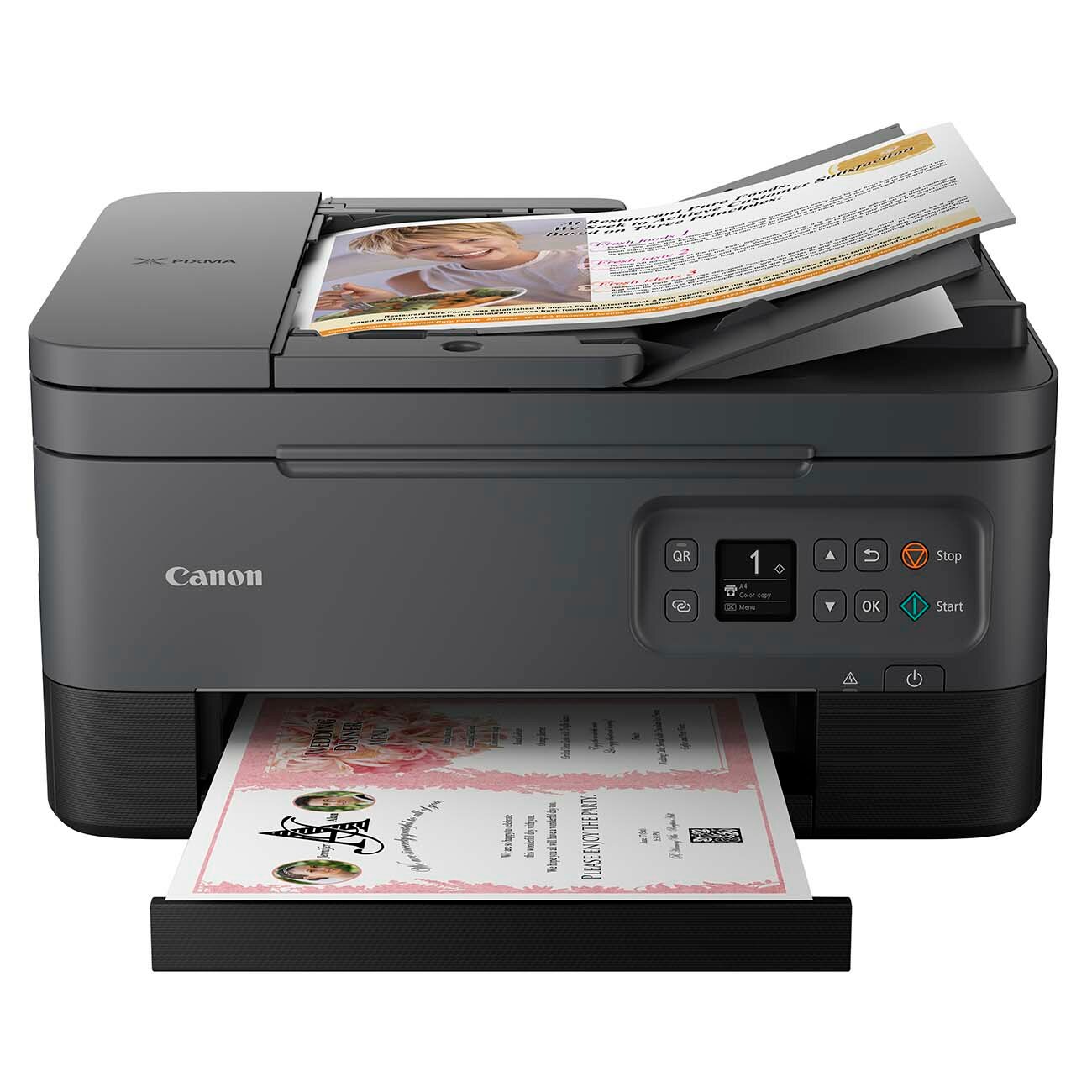 Принтер МФУ струйный цветной Canon PIXMA TS7440a, 3 в 1, сканер и копир распечатка на бумаге А4, цветная печать 6 стр/мин, черно-белая 13, разрешение для печати 4800x1200 dpi, черный