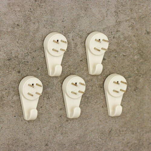 Крепление для картины ЗАО Пластик, большое, цвет белый (комплект из 12 шт)