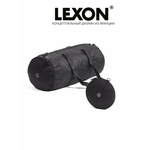 фото Сумка спортивная lexon ln2310nn, 15 л, 20х20х50 см, ультралегкая, быстросохнущая, с увеличением объема, черный