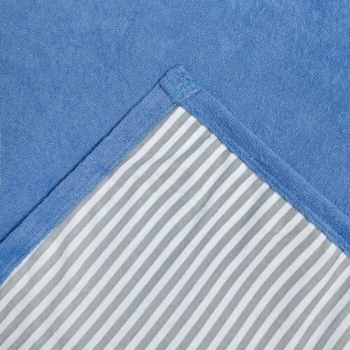 Полотенце уголок детское, размер 90х90, цвет тёмно-голубой, махра, 100% хлопок (комплект из 2 шт)