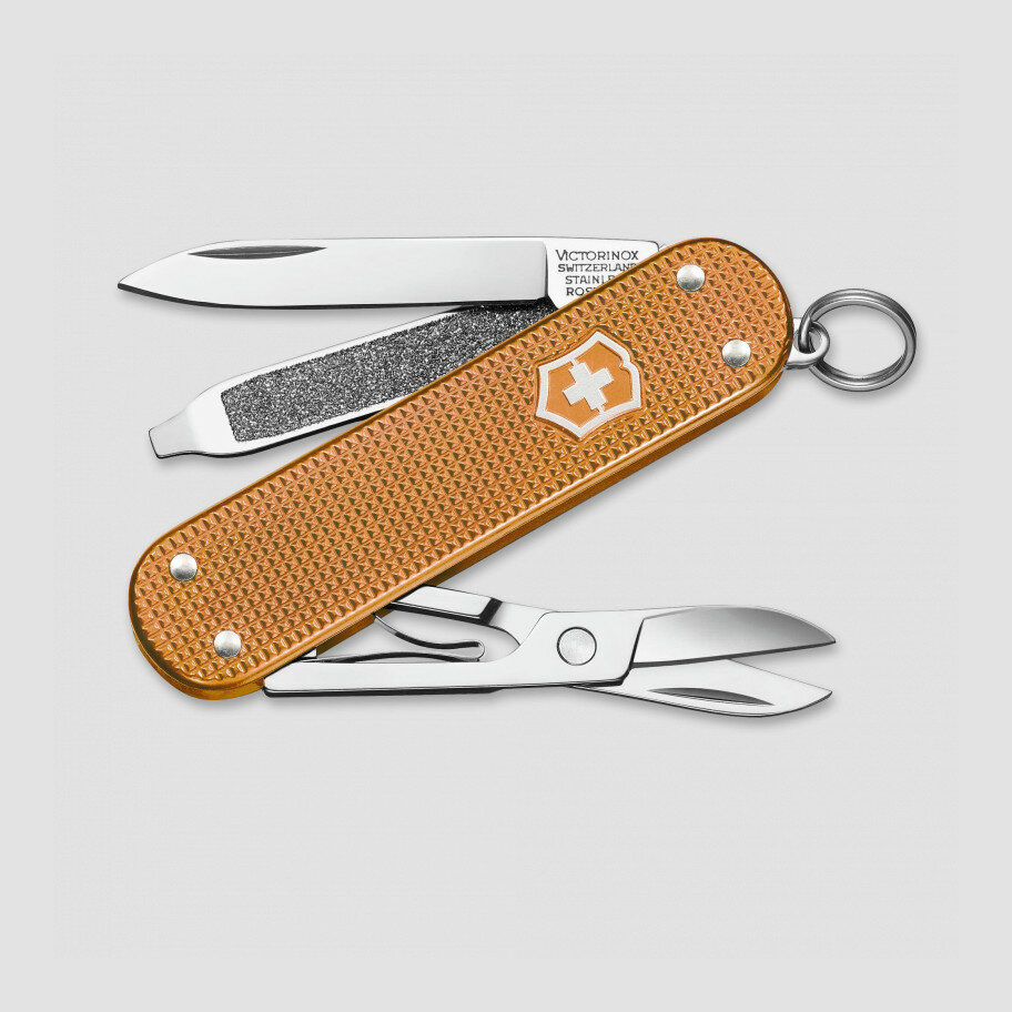 Нож швейцарский складной Victorinox «Classic Alox Wet Sand», 5 функций, длина клинка: 4.0 см 0.6221.255G