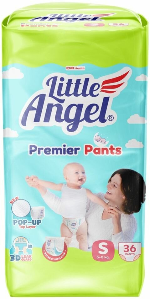 Подгузники-трусики Little Angel Premier S 3-5кг 34-44см 36шт 1шт