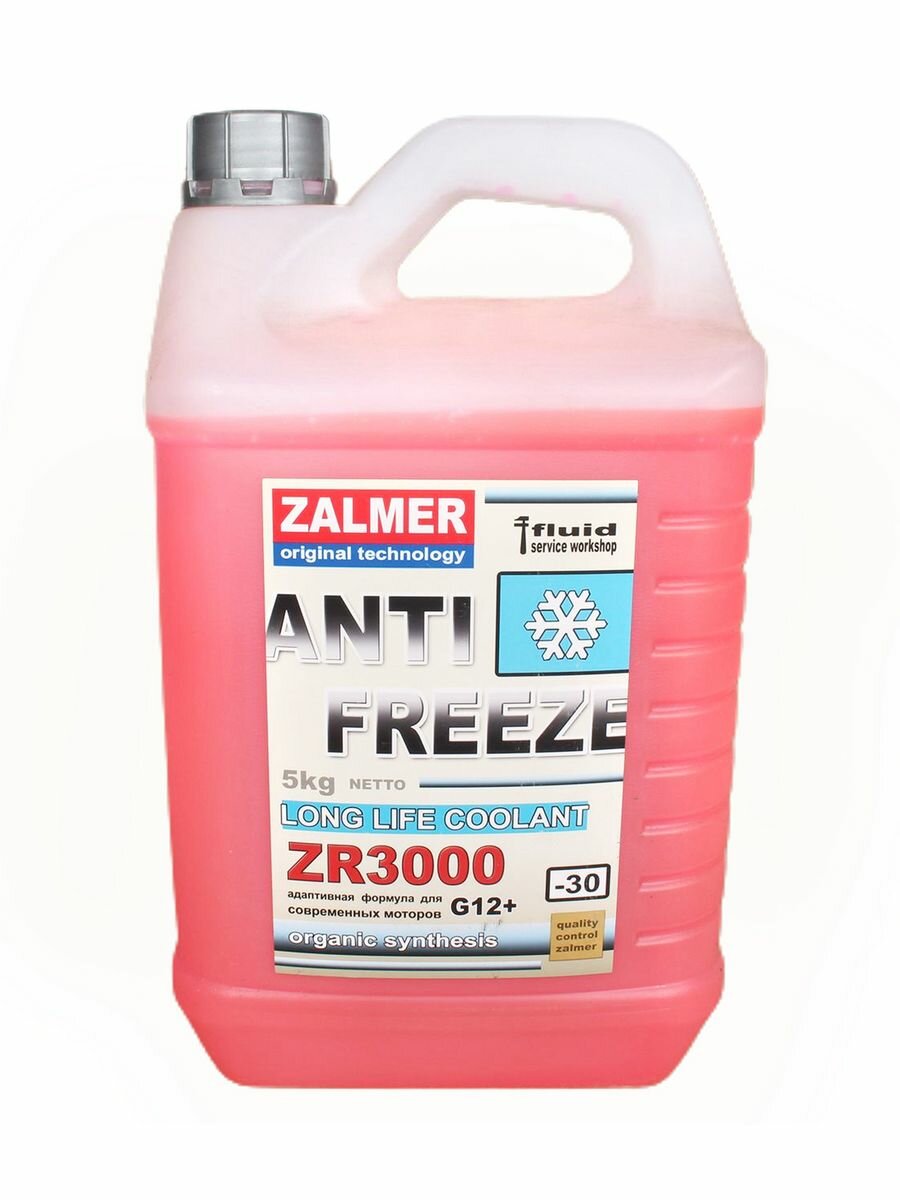 Антифриз ZALMER ZR3000 G12+ красный -30С 5кг ZR30R005