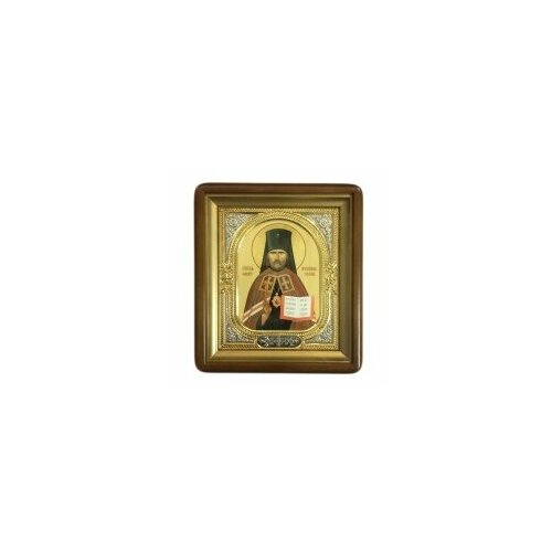 Икона в киоте 18*24 (2060030) фигурный, фото, риза-рамка, открыт, частично золочен (Фаддей) #62348