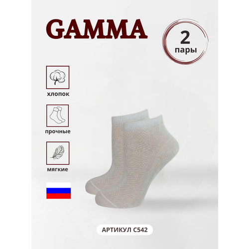 Носки ГАММА, 2 пары, размер 12-14, белый