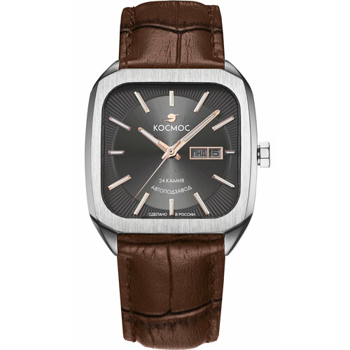 фото Наручные часы космос, коричневый, серебряный