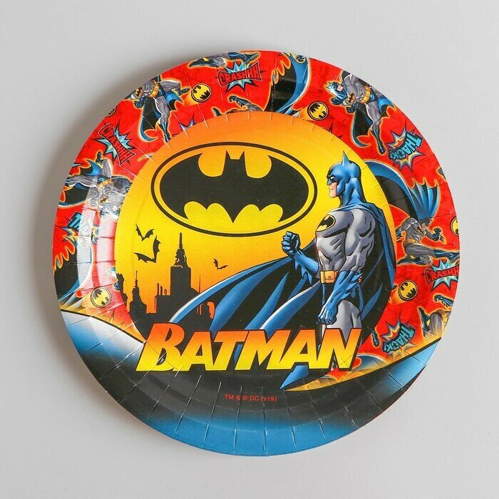 Тарелки 18 см "Бэтмен" / Batman / набор 6 шт.