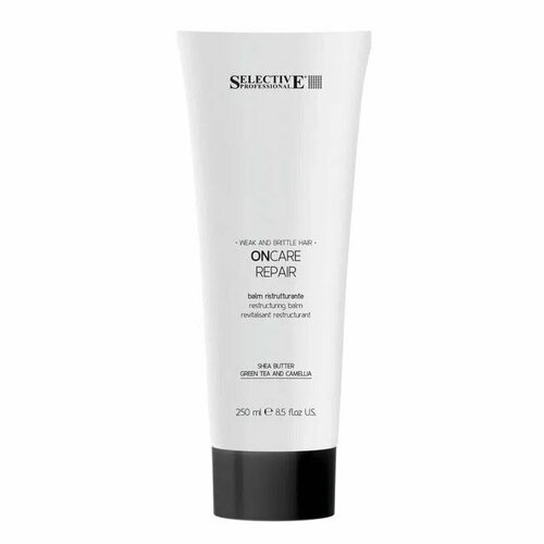 Кондиционер Selective Professional ONcare TECH OnCare Repair Restructuring Balm pH 3.0-4.5, Реструктурирующий кондиционер, 1000 мл маска для волос selective professional oncare tech oncare repair restructuring mask ph 3 0 4 5 200 мл