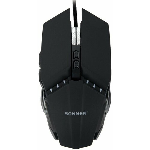 Мышь проводная игровая Sonnen Z5 7 кнопок 800-3200dpi LED-подсветка черная 1шт