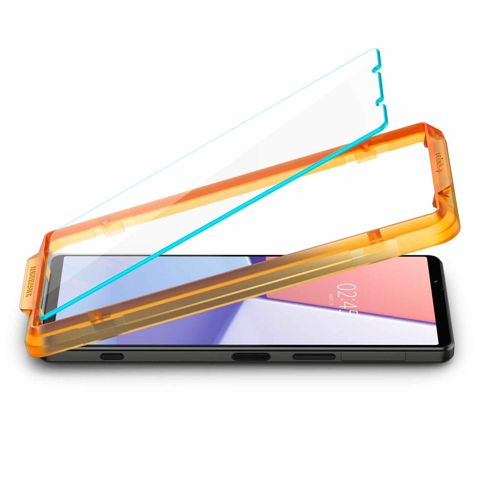 Защитное стекло Spigen на Sony Xperia 1 V (AGL06430) Glass tR Align Master 2 шт / Спиген стекло для Хпериа 1, прочное, олеофобное покрытие, прозрачное — фото 1