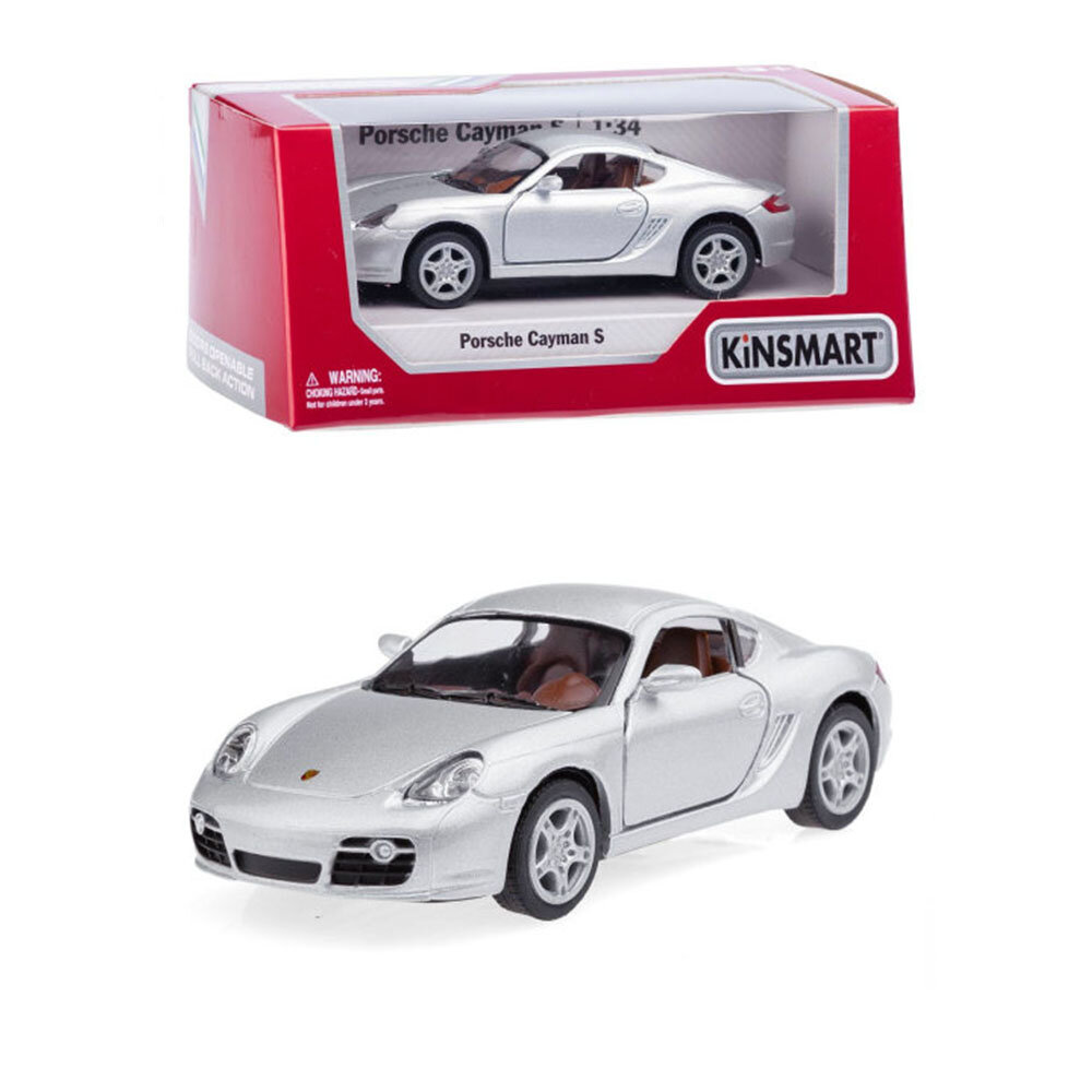 Машина Porsche Cayman S серебро металл инерция Kinsmart КТ5307W-3