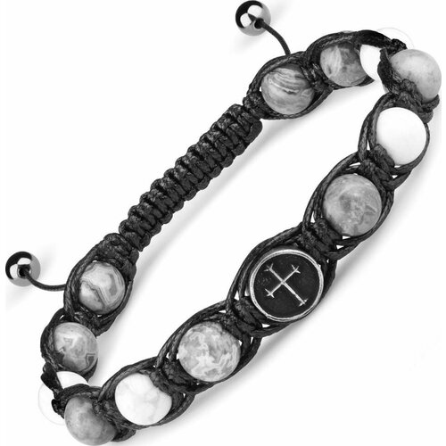 фото Браслет everiot, кахолонг, яшма, размер 21 см, серый