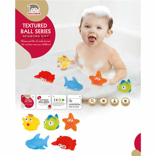Набор игрушек для купания малышей / Морские обитатели , 5шт книга для купания кто какого цвета морские обитатели вв3897
