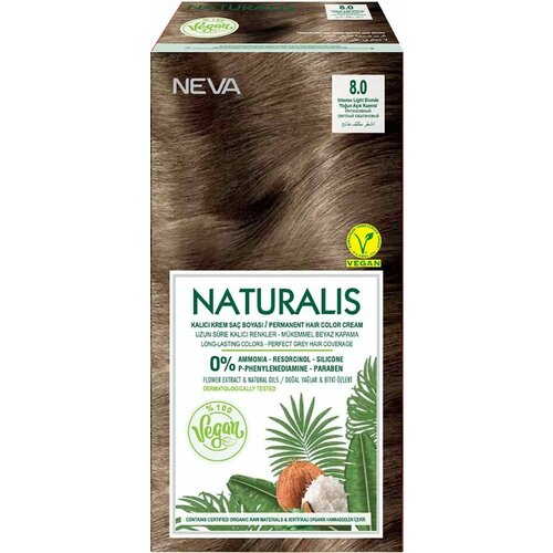 Крем-краска для волос Naturalis Vegan без аммиака № 8.0 Интенсивный светлый каштановый х1шт