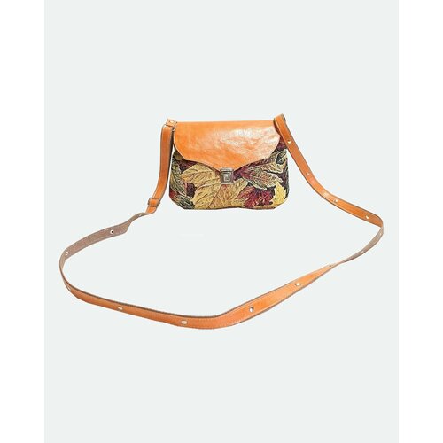 фото Сумка кросс-боди елена, фактура матовая, оранжевый нет бренда