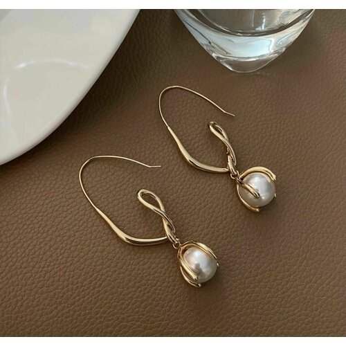 Серьги, размер 60 мм, золотой