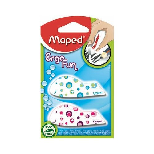 Ластик MAPED ERGO FUN цветной, фигурный, в бистере 2шт