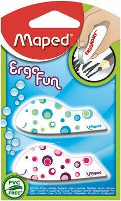 Ластик MAPED ERGO FUN цветной, фигурный, в бистере 2шт