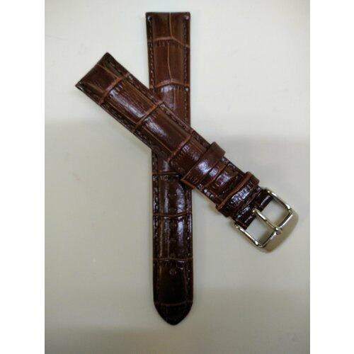 Новая коллекция ремешков Modeno gold 18mm XL(удленоные) Темно-коричневые