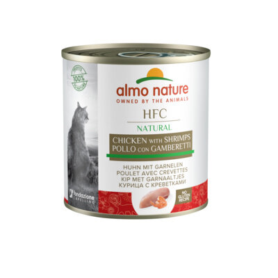 Almo Nature Консервы для Кошек с Курицей и Креветками (HFC - Natural - Chicken and Shrimps) 5152, 0,280 кг