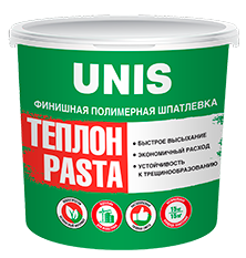 Шпатлевка Юнис Теплон Pasta 15 кг Финишная полимерная