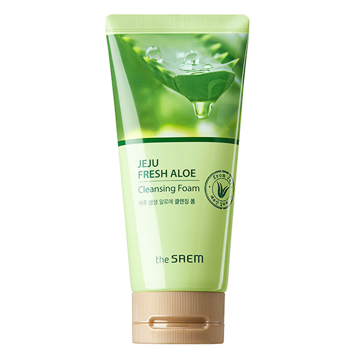 The Saem Пенка для умывания успокаивающая с алоэ вера 150г Jeju Fresh Aloe Cleansing Foam