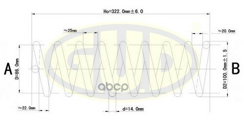 Пружина Зад Mb W210 2.0-3.0Td Avantgarde 95-02 G.U.D арт. GCS256832