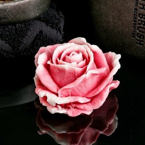 Фигурное мыло Роза красная с белым, 67гр мыло леврана ручной работы дикая роза 100 г