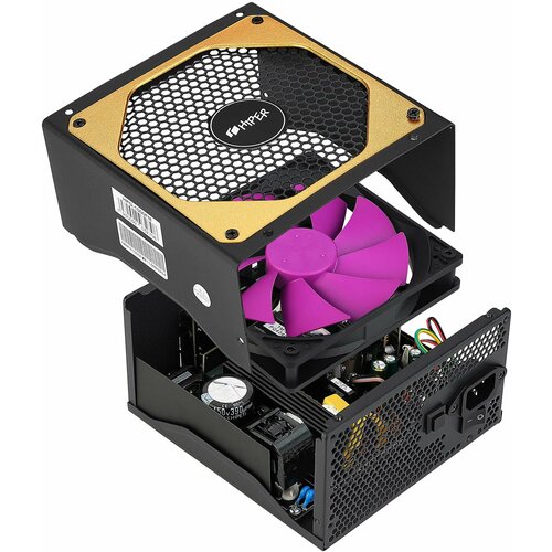 PSU HIPER HPG-1100FM 1000W 80Gold 14cm Fan 220V input Efficiency 90 Modular Black BOX 1223600₽