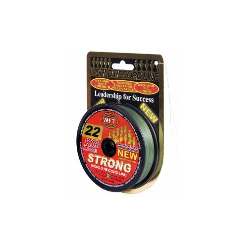 Леска плетёная WFT KG STRONG Green 150/018 toray леска super strong neo 150м 3 5мм