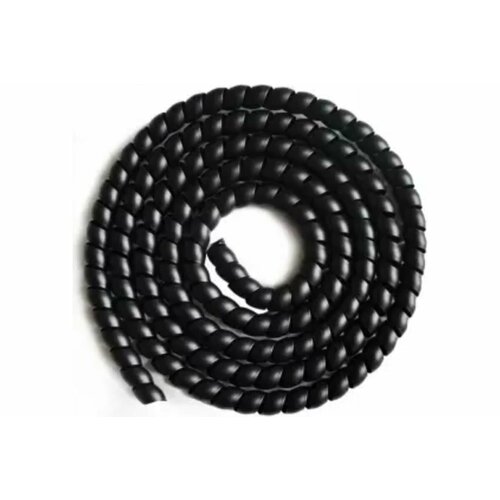 фото Спиральная пластиковая защита parlmu sg-20-c11-k10 полипропилен размер 20, выпуклая поверхность, цвет черный, длина 10 м pr0600200-10