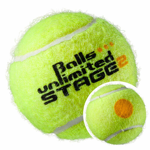 Мяч теннисный детский Balls Unlimited Stage 2 Orange арт. BUST212ER, уп.12 шт теннисные мячи balls unlimited red 60pcs bag