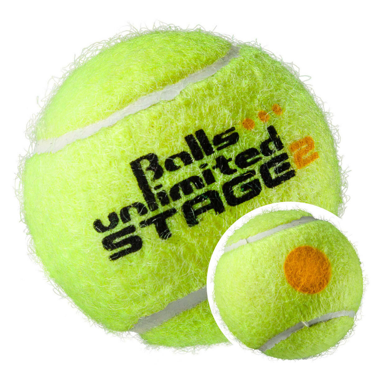 Мяч теннисный детский Balls Unlimited Stage 2 Orange арт. BUST212ER, уп.12 шт