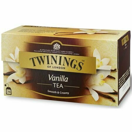 Чай черный Twinings Vanilla Tea "Ванильный" 25 пакетиков, 50 г (из Финляндии)