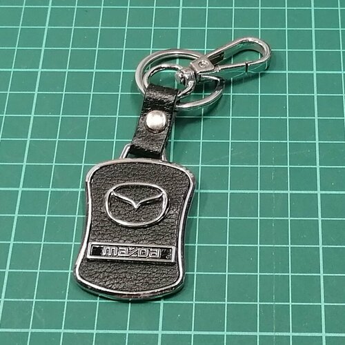 Брелок, Mazda, серебряный, черный