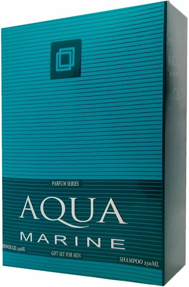 Подарочный набор Parfum Series Aqua Marine Гель для душа 250мл + Шампунь для волос 250мл для мужчин Алдез - фото №3