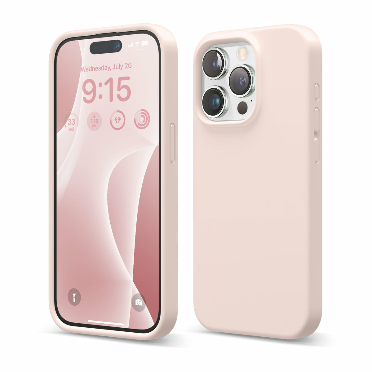 Elago для iPhone 15 Pro чехол Soft silicone (Liquid) Lovely Pink