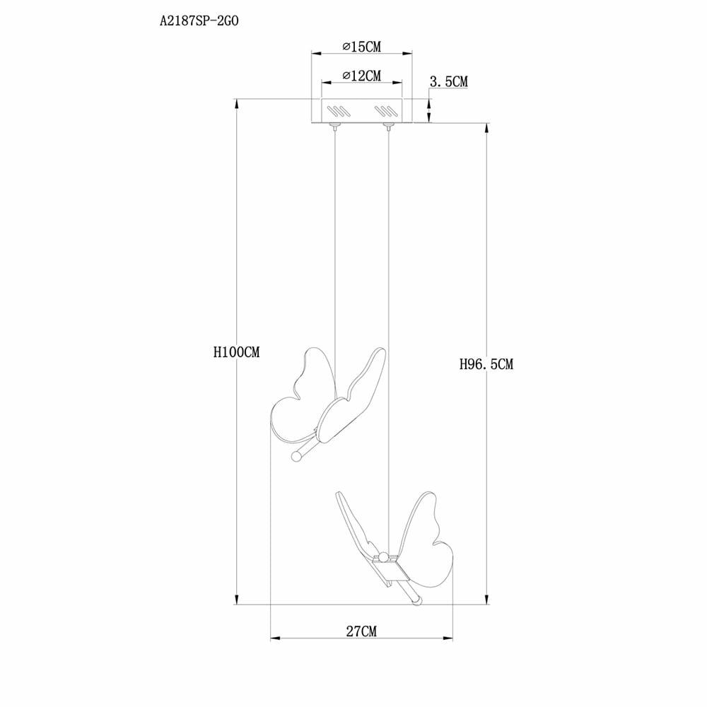 Светильник подвесной Arte Lamp DARCY A2187SP-2GO