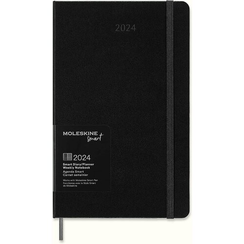 Блокнот-еженедельник Moleskine Smart Diary/Planner, черный, 2024 г.