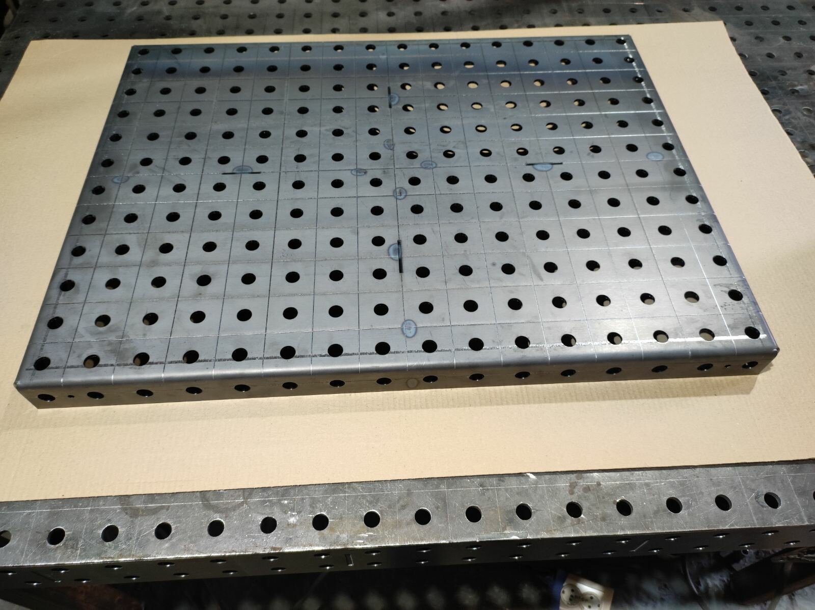 фото Столешница для сварочного стола 800х600х50 4 мм усиленная