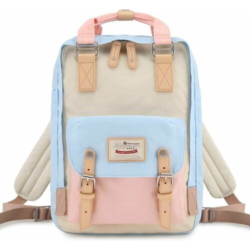 фото Рюкзак himawari 188l blue/pastel pink & cream, голубой с пастельно-розовым и бежевым