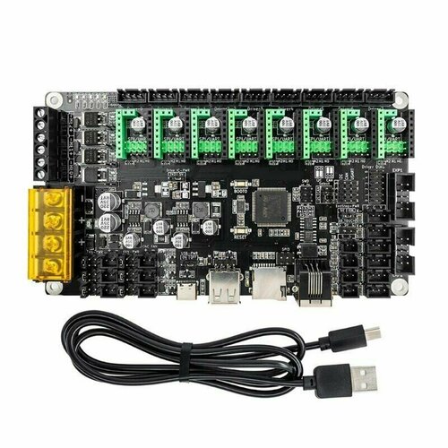 Плата управления Makerbase MKS Monster8 v2.0. Материнская плата MKS Monster 8 v2.0. mks gen l v1 0 controller board 3d printer board compatible ramps 1 6 mega 2560 r3 support a4988 drv8825 tmc2130 tmc2208 driver