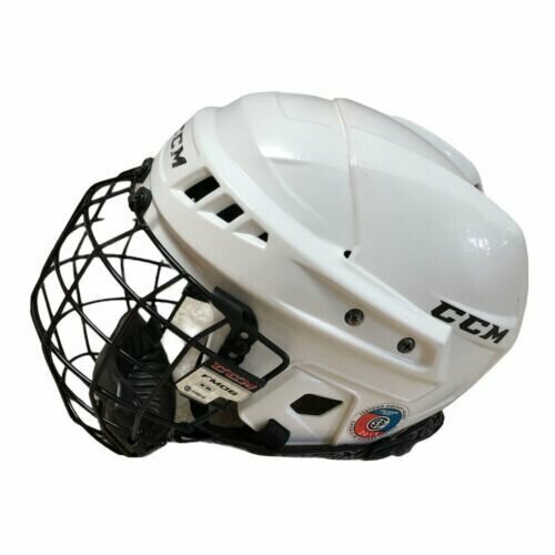 Хоккейный шлем игрока CCM Ice Hockey Helmet HK10 белый с решеткой, размер S (51-54см)