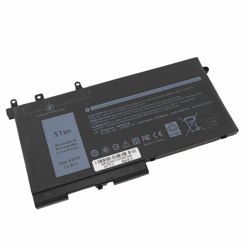 Аккумулятор 93FTF для Dell Latitude E5280, E5480 (451-BBZT, 3DDDG) 4400mAh аккумулятор батарея для ноутбука dell latitude 5590 83xpc 11 4v 4254 mah