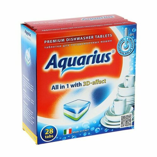 Таблетки для посудомоечных машин Aquarius All in1, 28 шт. (комплект из 3 шт)